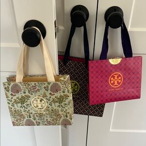 Tory Burch Floral and Geometric Tote Trio bags